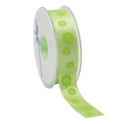 Lovely Flowers Ribbon; Green